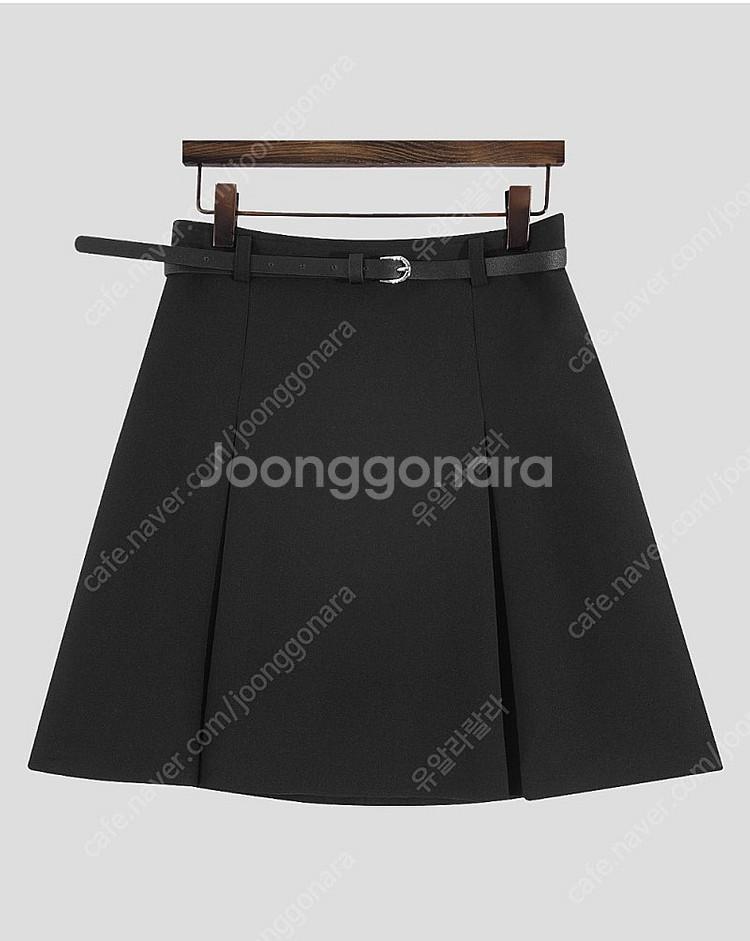 미착용) 에드모어 프렌치 핀턱 주름 미니 스커트 벨트 ...--6