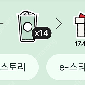 스타벅스 프리퀀시 미션1개로 일반2개 구해요!