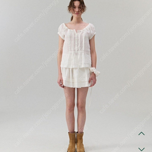 더바넷 Pufleat linen blouse