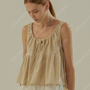 망고매니플리즈 nadal shirring sleeveless 내추럴