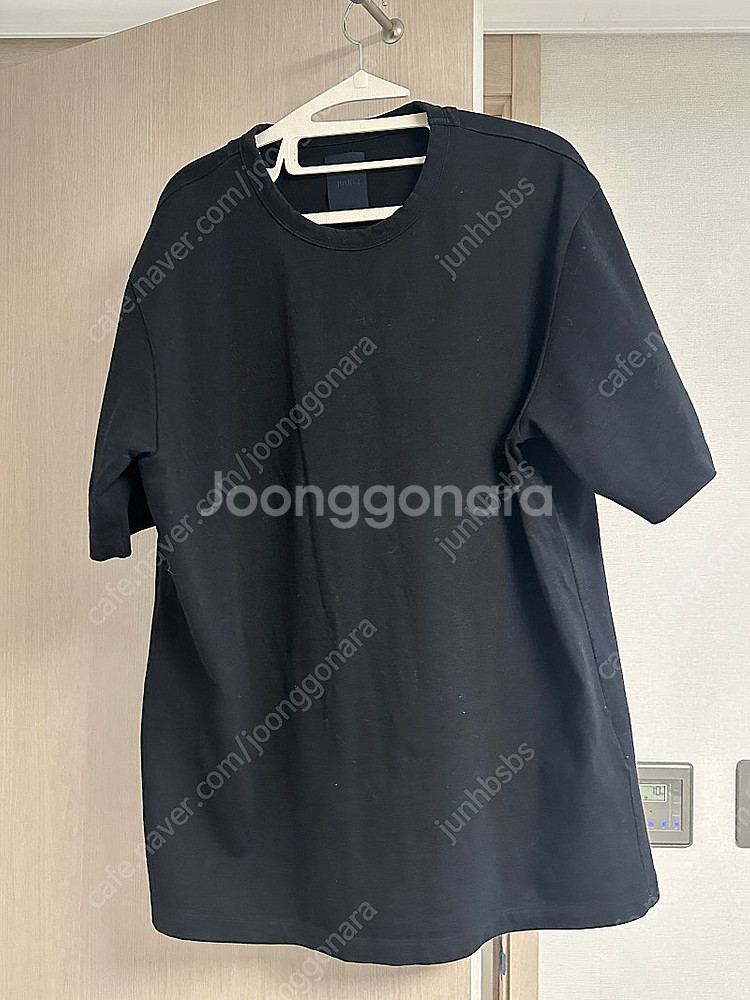 준지 오버핏 프린팅 자수 반팔--0