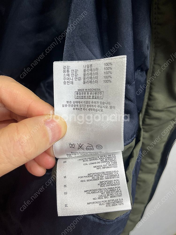 브룩스브라더스 남자 간절기 후드 자켓 코트 카키색 M ...--7