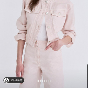 오브제 칼라리스 플랩 크롭 데님 자켓 라잇핑크55 (한섬타임마인랑방레트바이티시스템더캐시미어에스제이구호폼더스토어오즈세컨마쥬산드로)