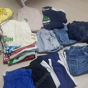 남아 120 상 하의 실내복 일괄판매