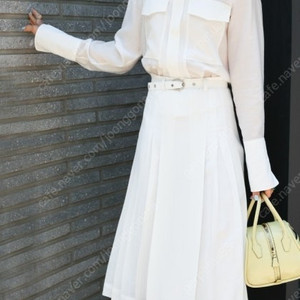 몽또또 monttotto Adela pleats skirt 화이트 m