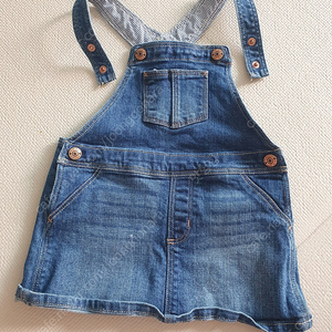 청멜빵치마 여아 H&M 80