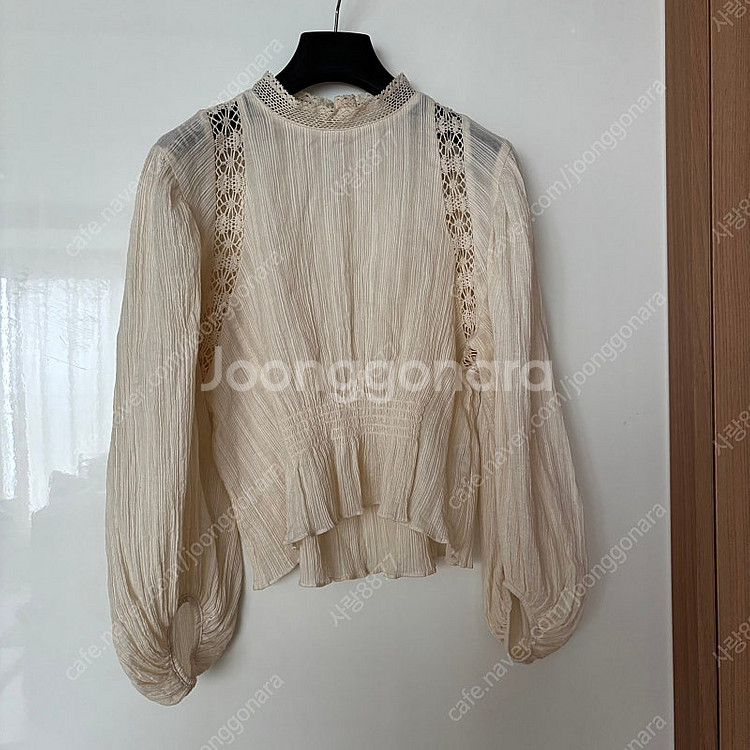 위드윤 제작 플리츠 벌룬소매 마랑스타일 블라우스 출근룩 하객룩--0