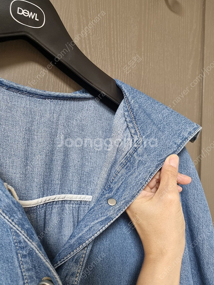 sjsj 와이드카라 데님드레스 76--4