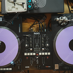 턴테이블 믹서 DJ 장비 풀 세트 [랩탑 스피커 등 일괄] 리룹 Reloop 누마크