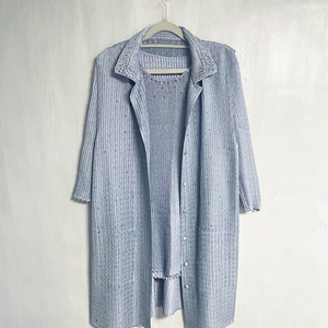 모라도(morado) 플리츠 비즈 상의, 조끼 세트