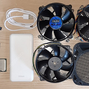 구형 컴퓨터 부품 - 쿨러, 램, cpu, 보조배터리 일괄 6천원