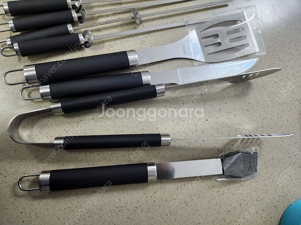 <가격인하>스텐(실리콘 손잡이) 바베큐 조리도구 32종...--3