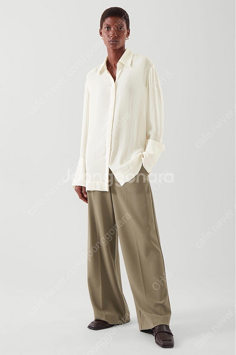 코스 릴랙스드핏 셔츠 크림--0