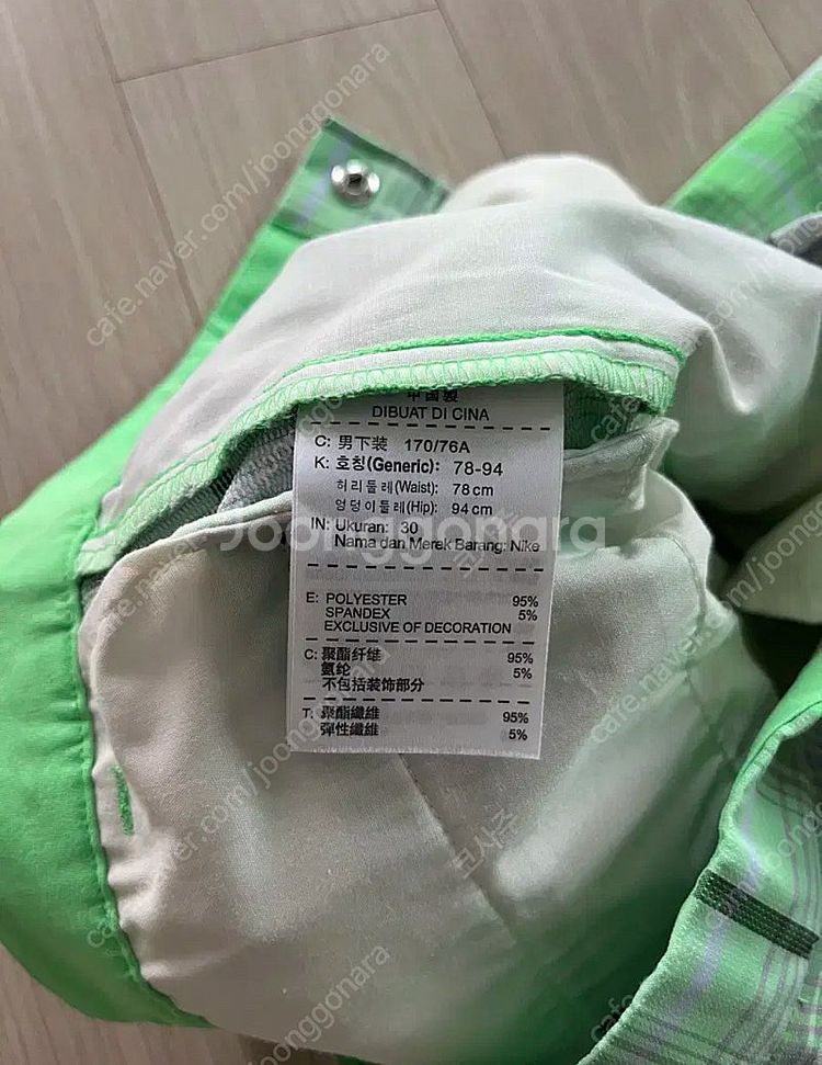 나이키골프 드라이핏 남성 반바지 30인치 미착용새것 정...--5