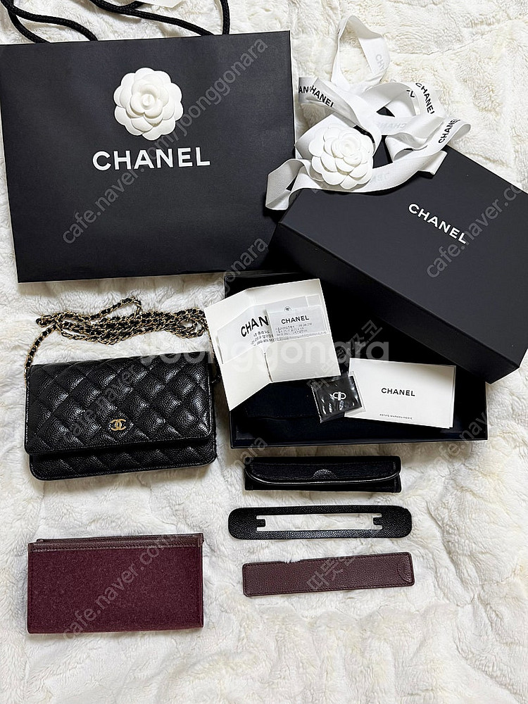 샤넬 클래식 WOC 캐비어 금장 내장칩--0