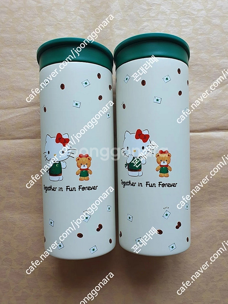 스타벅스 SS 키티 텀블러 355ml×2 일괄 판매--0