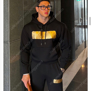 라피나토 에뚜알 메탈릭로고 후드 조거셋업