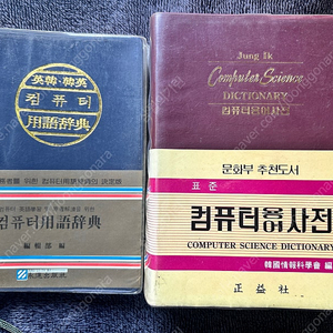 옛날 90년대 컴퓨터 용어사전 2권 사전 도서 고서 책 서적 팝니다