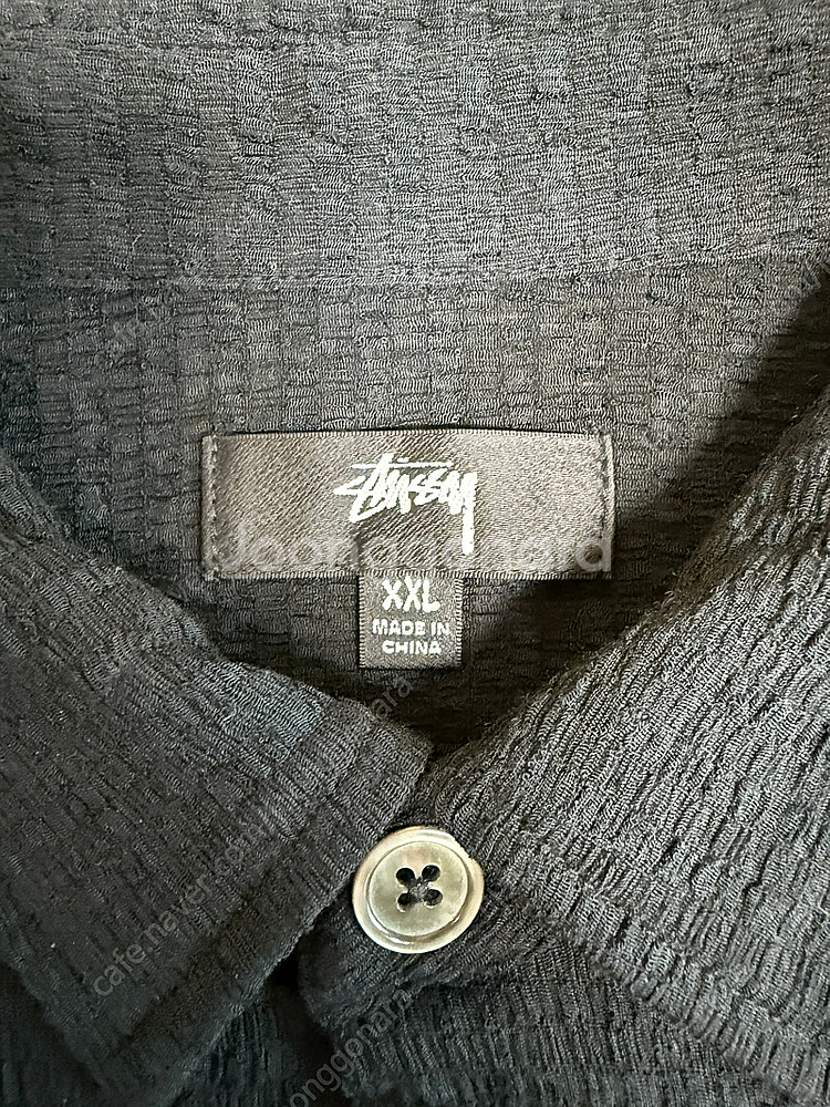 [XXL] stussy 스투시 깅엄 반팔 셔츠 블랙--4