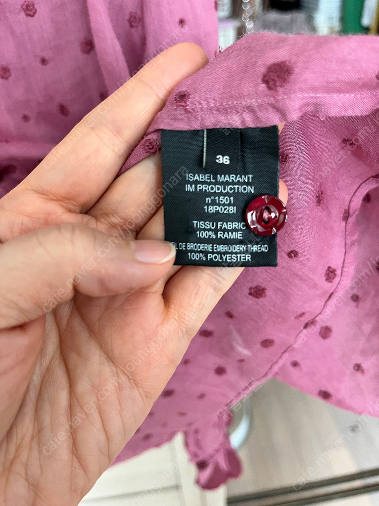 이자벨마랑 라미 100% 자수 러플 블라우스 36사이즈. 한섬 마인 타임 랑방 오즈세컨 쟈딕앤볼테르 sjsj 등--4