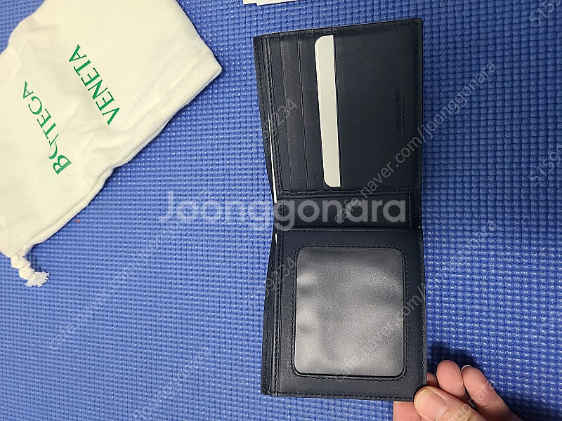 보테가베네타 반지갑 네이비 ss급--5