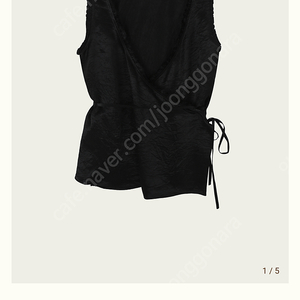 리본빛 Tippy Shirring Blouse - Black 새상품