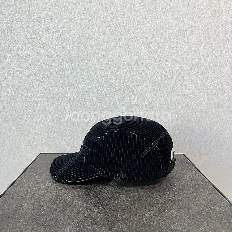 슈프림 코듀로이 투톤 블랙 박스로고 캠프캡 모자--2