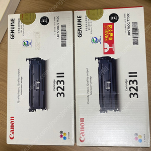 캐논 LBP7700C/7750C 토너 카트리지(323, 323Ⅱ) 5개 일괄 판매합니다. 정품. 미개봉. 캐논 프린터 토너