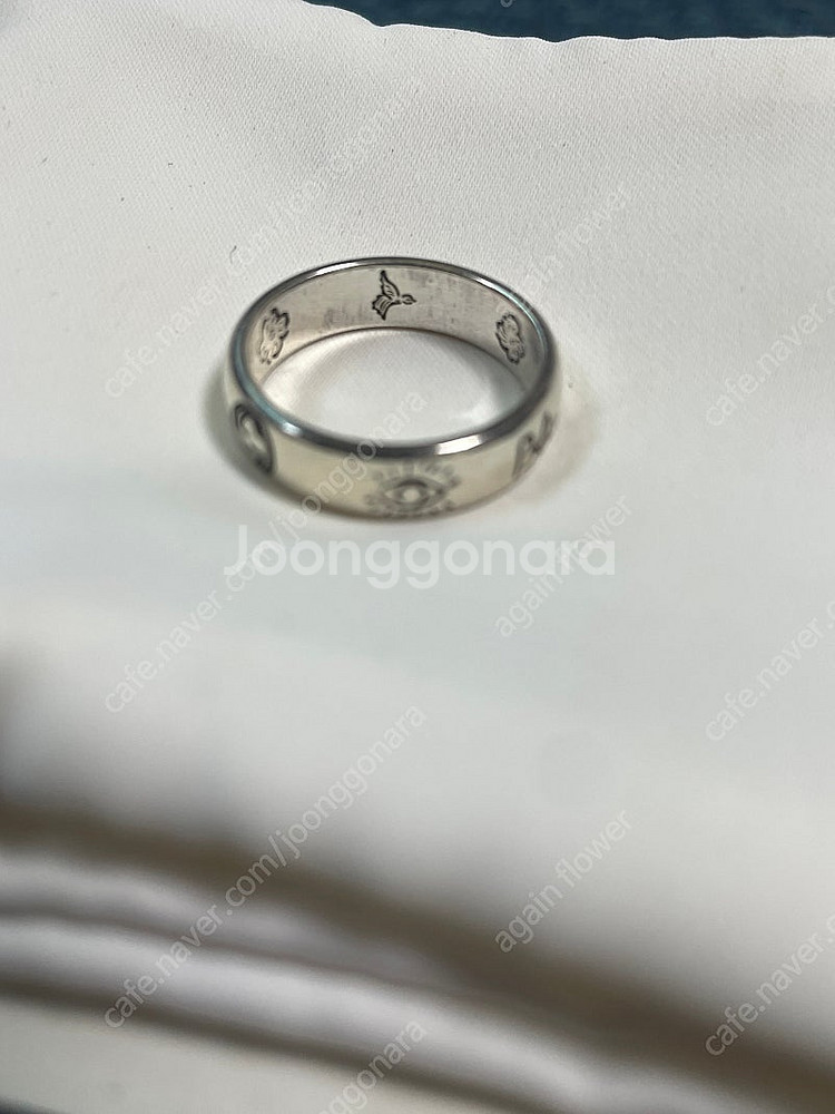 구찌 반지 13호 블라인드 포 러브 실버 커플링 5mm--3