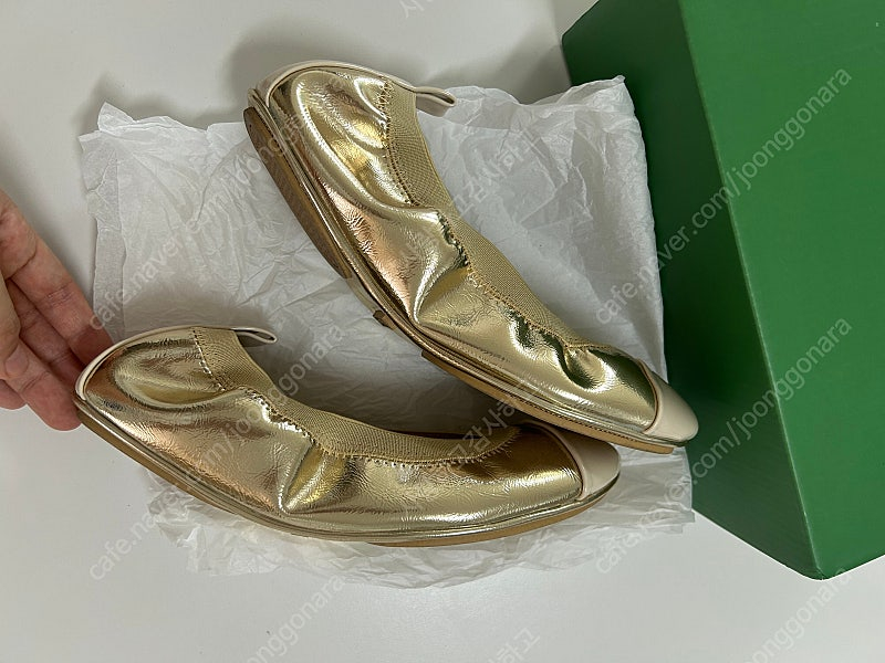 꺌랑 양말플랫 245 골드--1