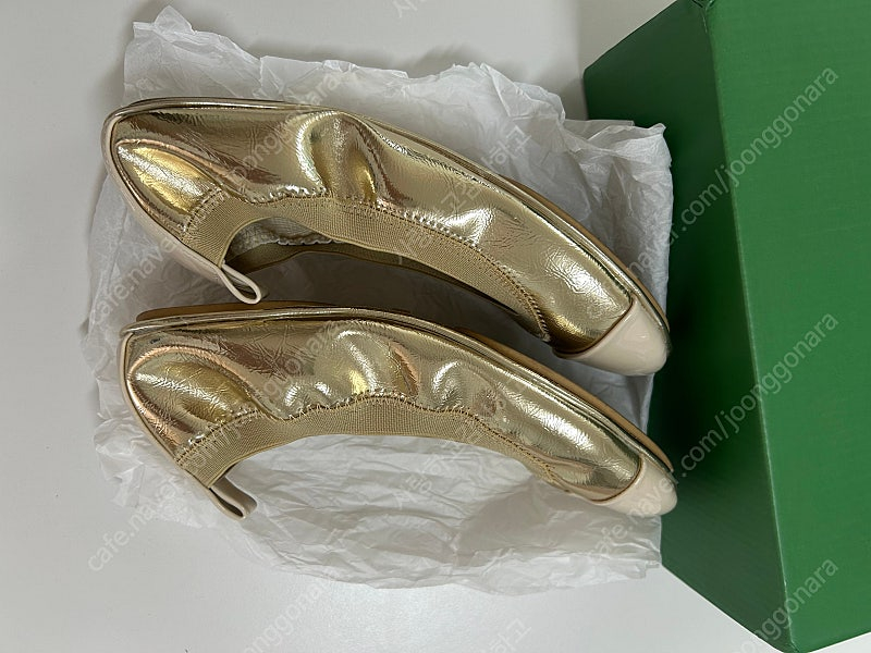 꺌랑 양말플랫 245 골드--2