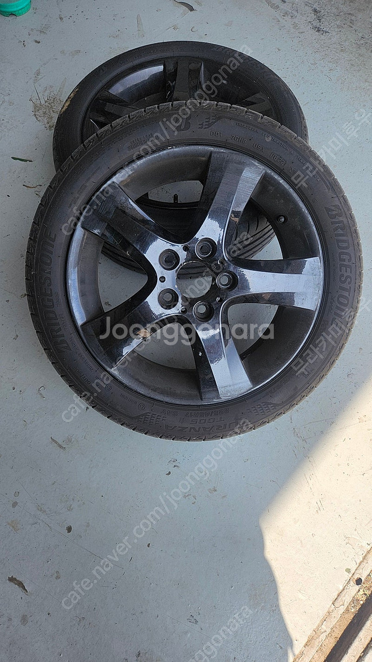 bmw 포터용17인치 휠+ 브릿지스톤 투란자 225 4...--0