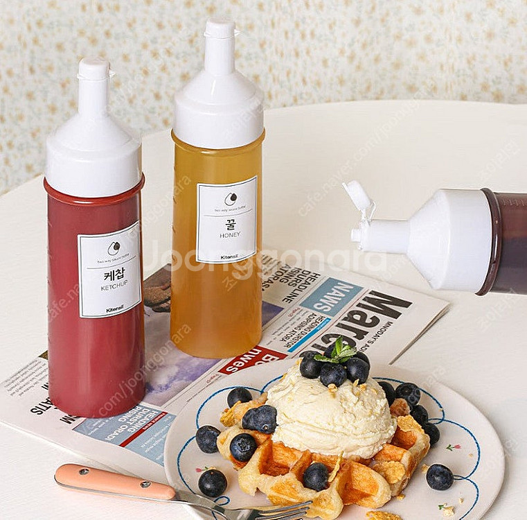 꿀통 시럽 병 소스통 마요네즈 케찹통 350ml 12개...--0