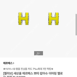 에르메스 팝아슈 귀걸이 고터 신세계구매