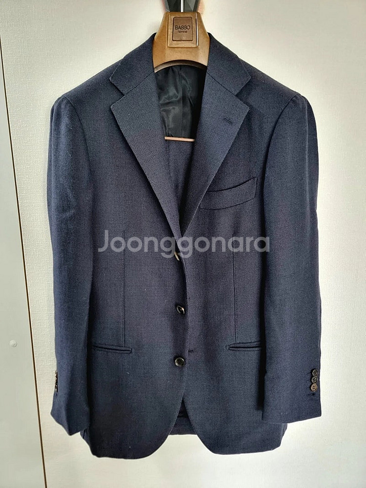 링자켓 블랙라벨 네이비 헤비울 모헤어 수트 / (라르디...--0