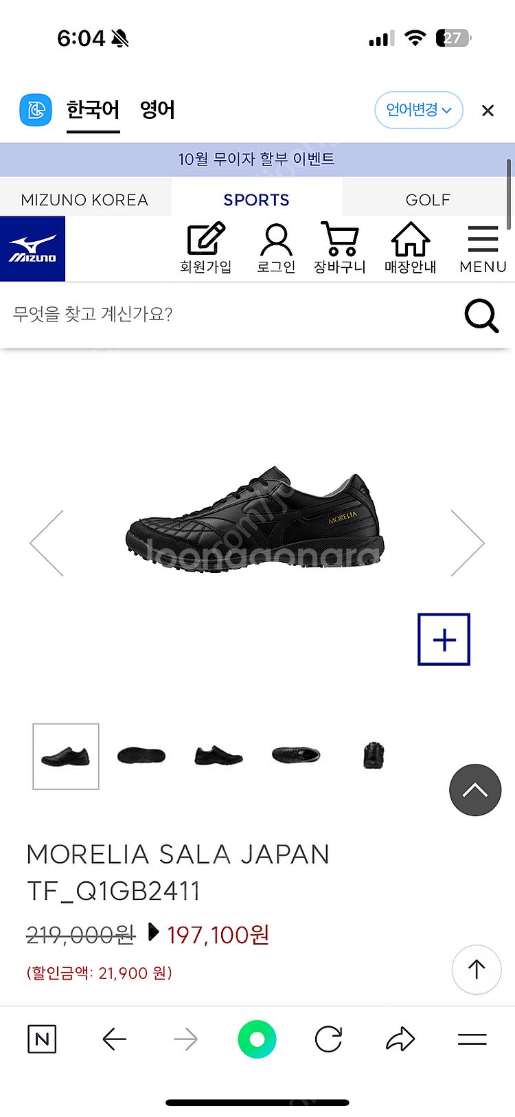 미즈노 모델리아 살라 260--6