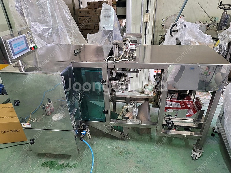 중고 국산 파우치 급대식 자동 포장기 급대 포장기계--1