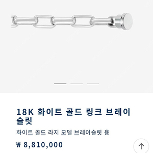 (23년구매.매장수선가능) 프레드 라지 화이트골드 18k 링크체인 브레이슬릿 케이블 라지