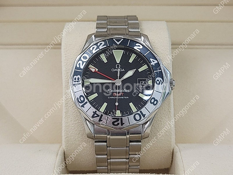 OMEGA 오메가 씨마스터 41mm GMT 50주년 블...--0