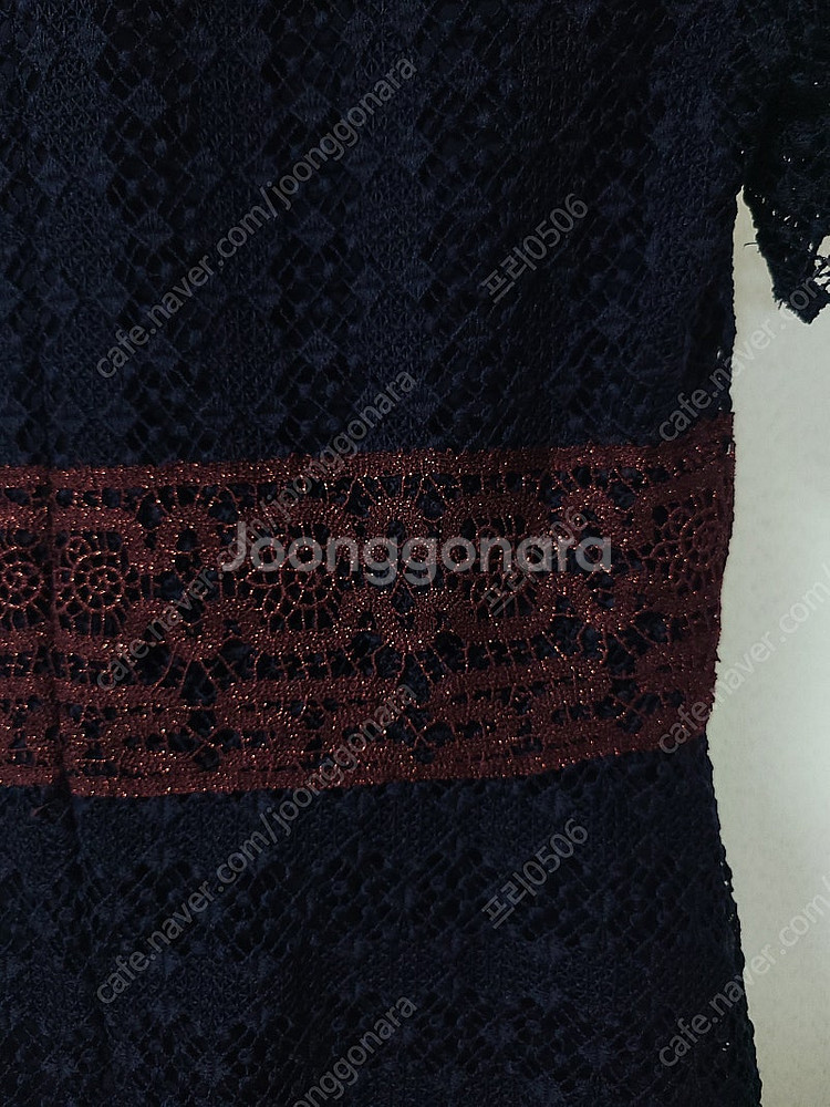 산드로 글리터 레이스 자수 원피스 1 사이즈--8