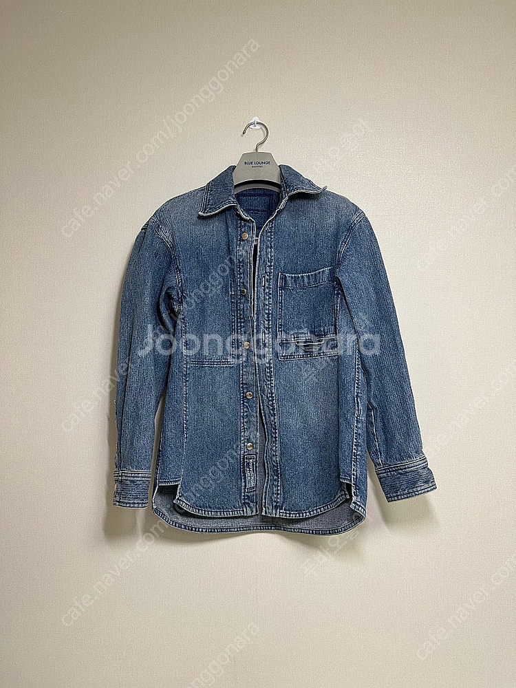 25SS 우영미 코듀로이 데님 백로고 셔츠 블루 44 ...--1