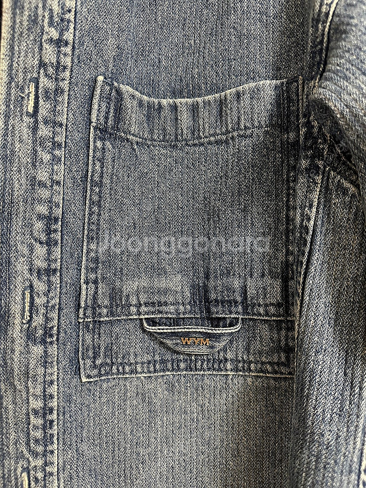 25SS 우영미 코듀로이 데님 백로고 셔츠 블루 44 ...--3