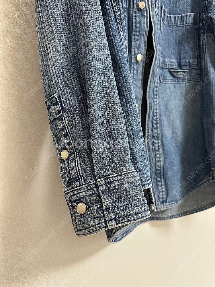 25SS 우영미 코듀로이 데님 백로고 셔츠 블루 44 ...--6
