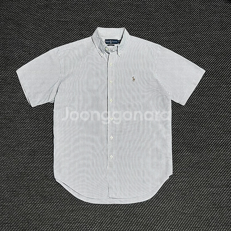 Polo 폴로 랄프로렌 스트라이프 옥스퍼드 반팔 셔츠 ...--0