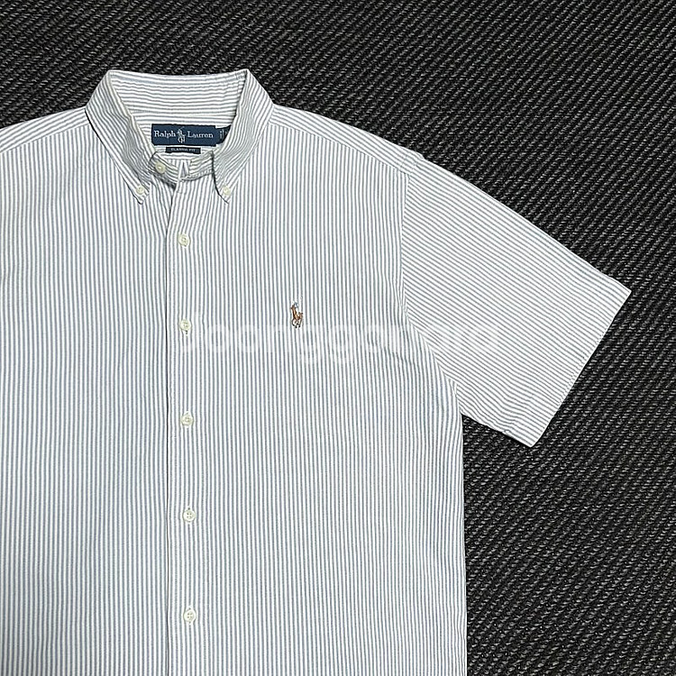Polo 폴로 랄프로렌 스트라이프 옥스퍼드 반팔 셔츠 ...--1