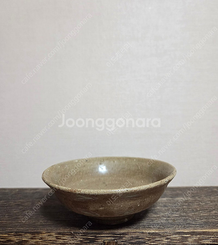 골동품 조선시대 초기 산화소성 조선백자 찻잔--0