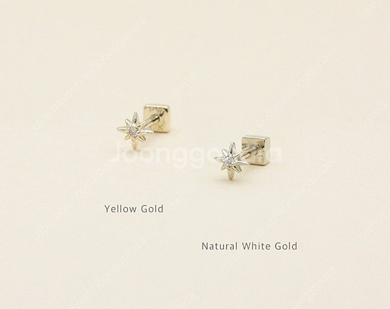 클랑베니 14k 미니 스타 피어싱--1