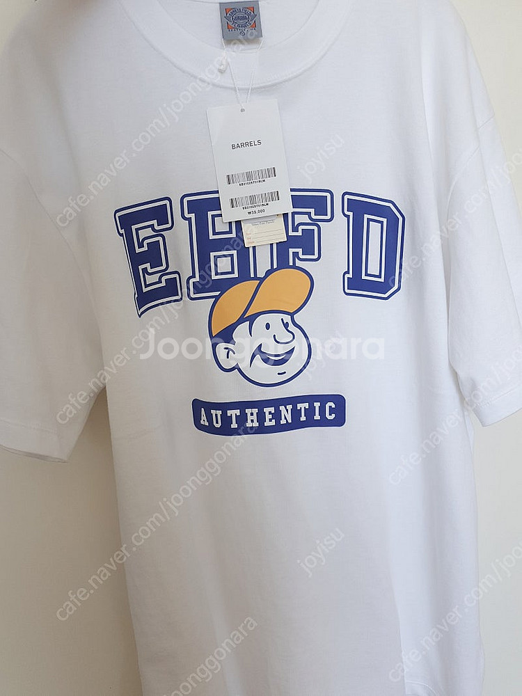 새상품 이벳필드 EBFD 베츠 반팔 티셔츠 블루--4