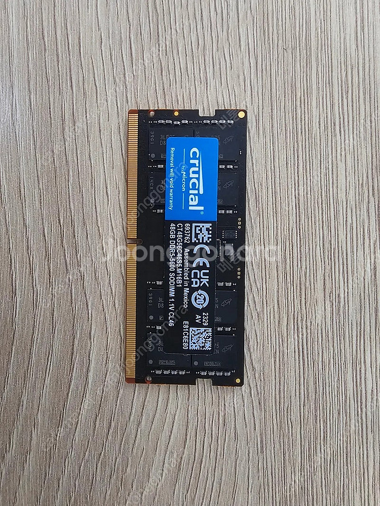 노트북 DDR5 48G 단일램(5600mhz) 팝니다--0