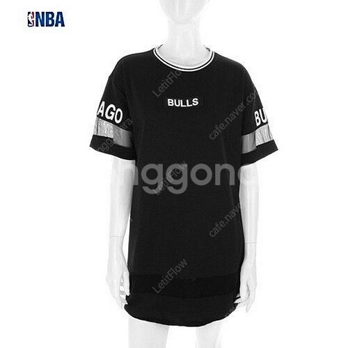NBA 엔비에이 여성용 시카고 불스 반팔 롱 티셔츠--0